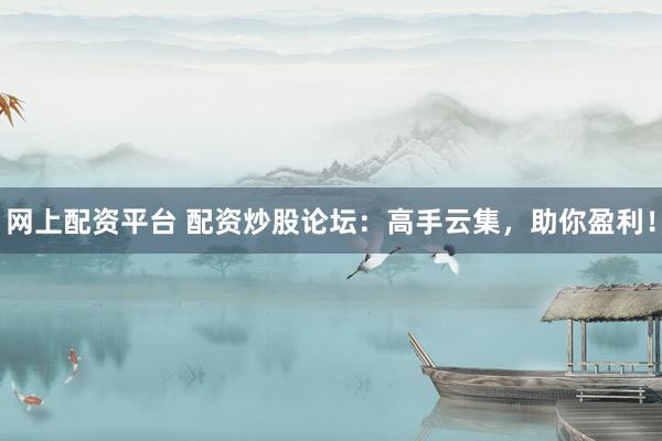 網(wǎng)上配資平臺(tái) 配資炒股論壇：高手云集，助你盈利！