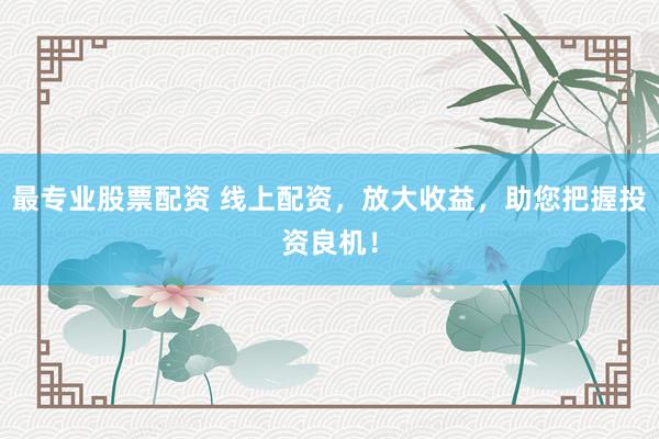 最專業(yè)股票配資 線上配資，放大收益，助您把握投資良機！