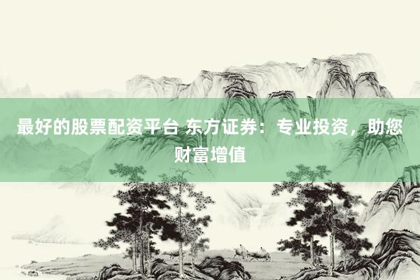 最好的股票配資平臺 東方證券：專業(yè)投資，助您財(cái)富增值